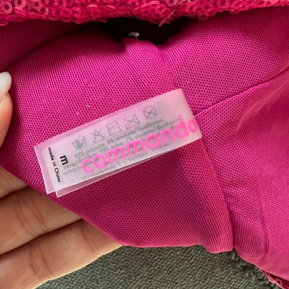 Commando Sequin Crop Top in Commando Pink - Picture 8 of 16